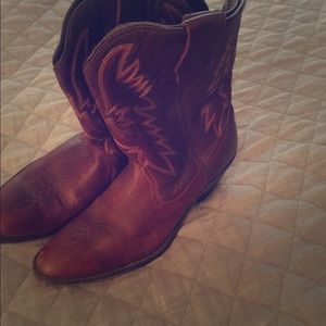 Leather cowboy boots. Purchased in Nashville.